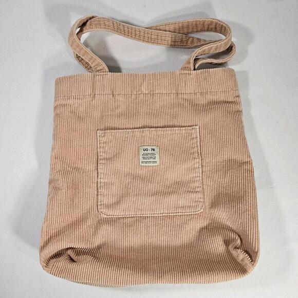 Handbags - Urban Outfitters UO Corduroy Tote Bag Peach